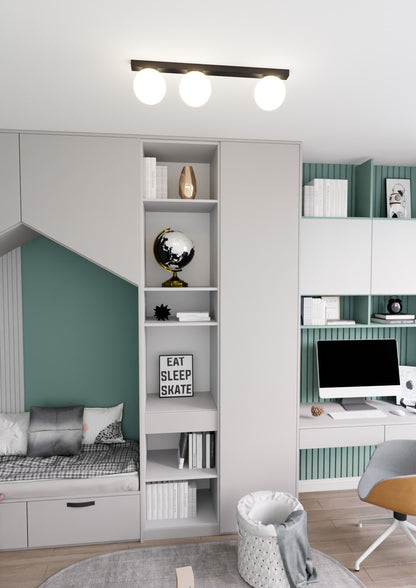 Fit 3 loftlampe sort/opal