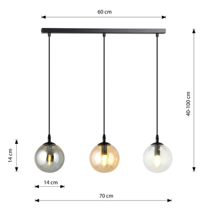 Cosmo 3 pendellampe blå/blandet