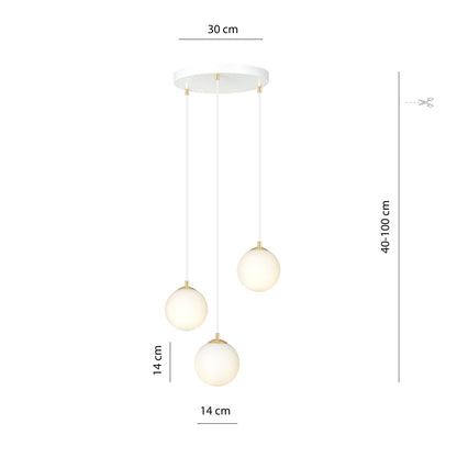 Royal 3 pendellampe hvid