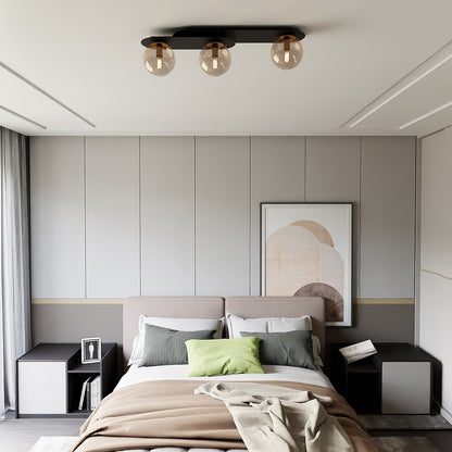 Plaza 3 loftlampe sort/ravfarvet