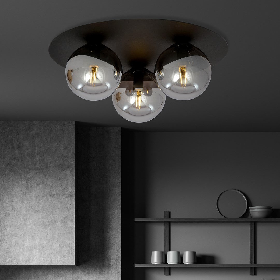 Solar 3 loftlampe sort/grafit