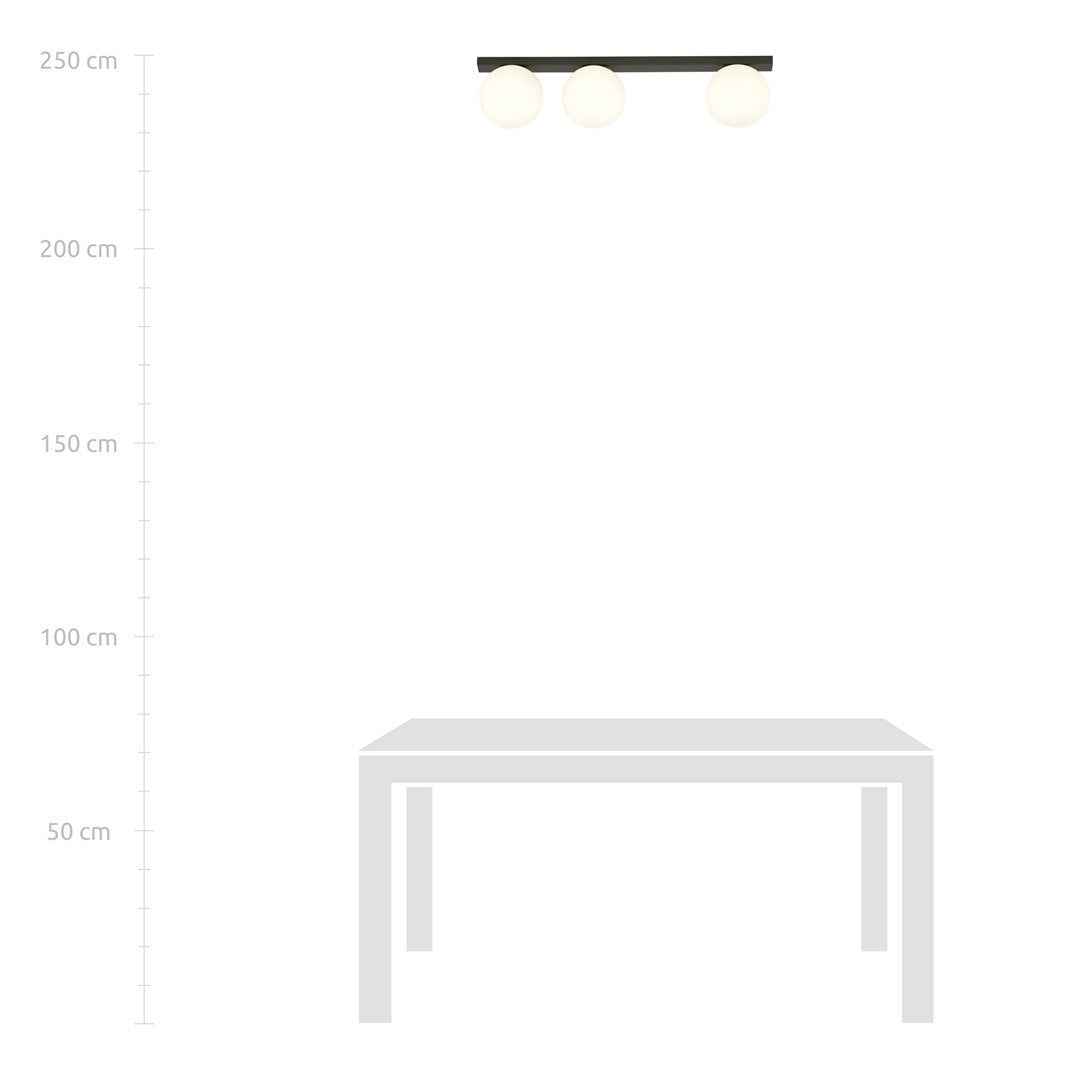 Fit 3 loftlampe sort/opal