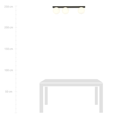 Fit 3 loftlampe sort/opal