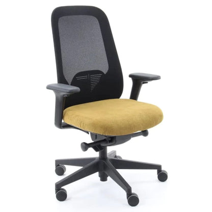 Workliving Nora Mesh Yellow Regain - Ergonomisk kontorstol NEN1335