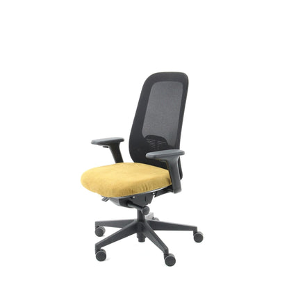 Workliving Nora Mesh Yellow Regain - Ergonomisk kontorstol NEN1335