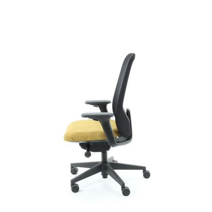 Workliving Nora Mesh Yellow Regain - Ergonomisk kontorstol NEN1335