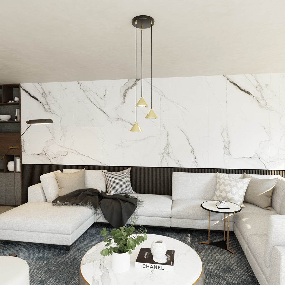 Elit 3 premium pendellampe guld
