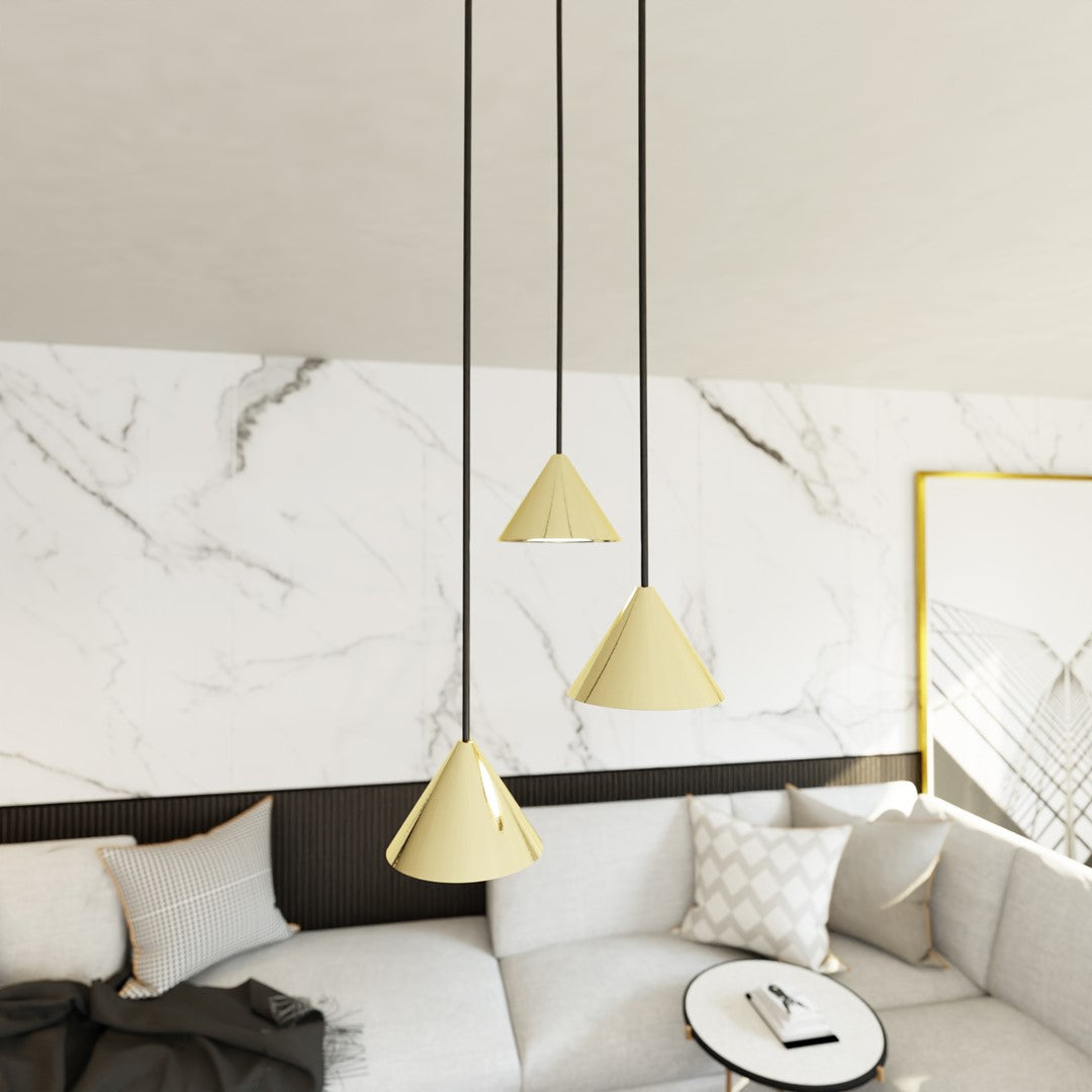 Elit 3 premium pendellampe guld