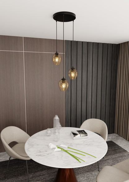 Istar 3 premium pendellampe sort/honningfarvet