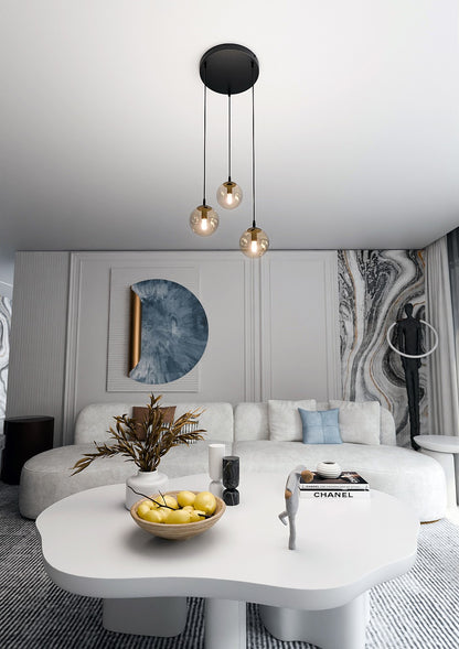 Cosmo 3 premium pendant light amber