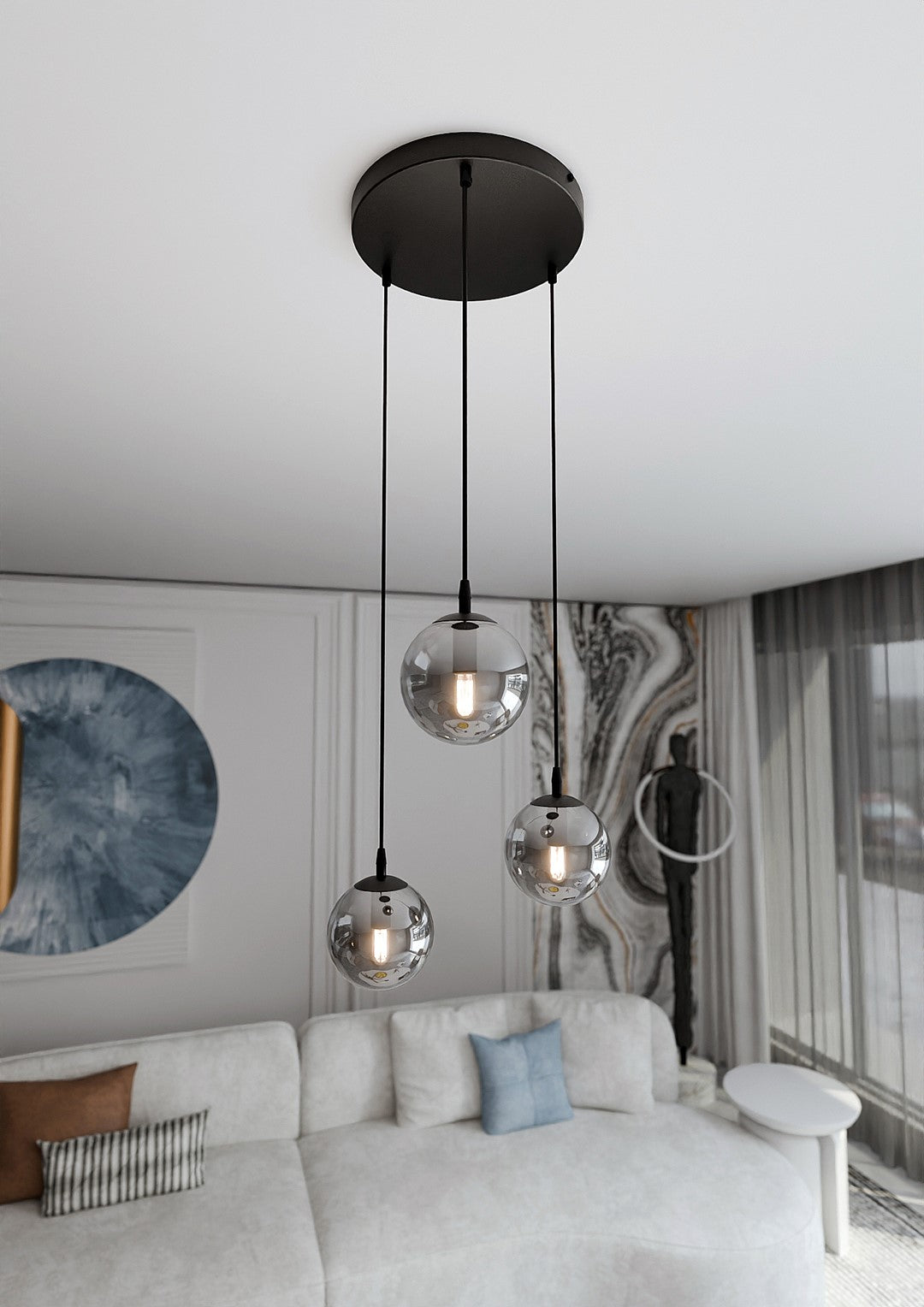 Cosmo 3 premium pendellampe grafit