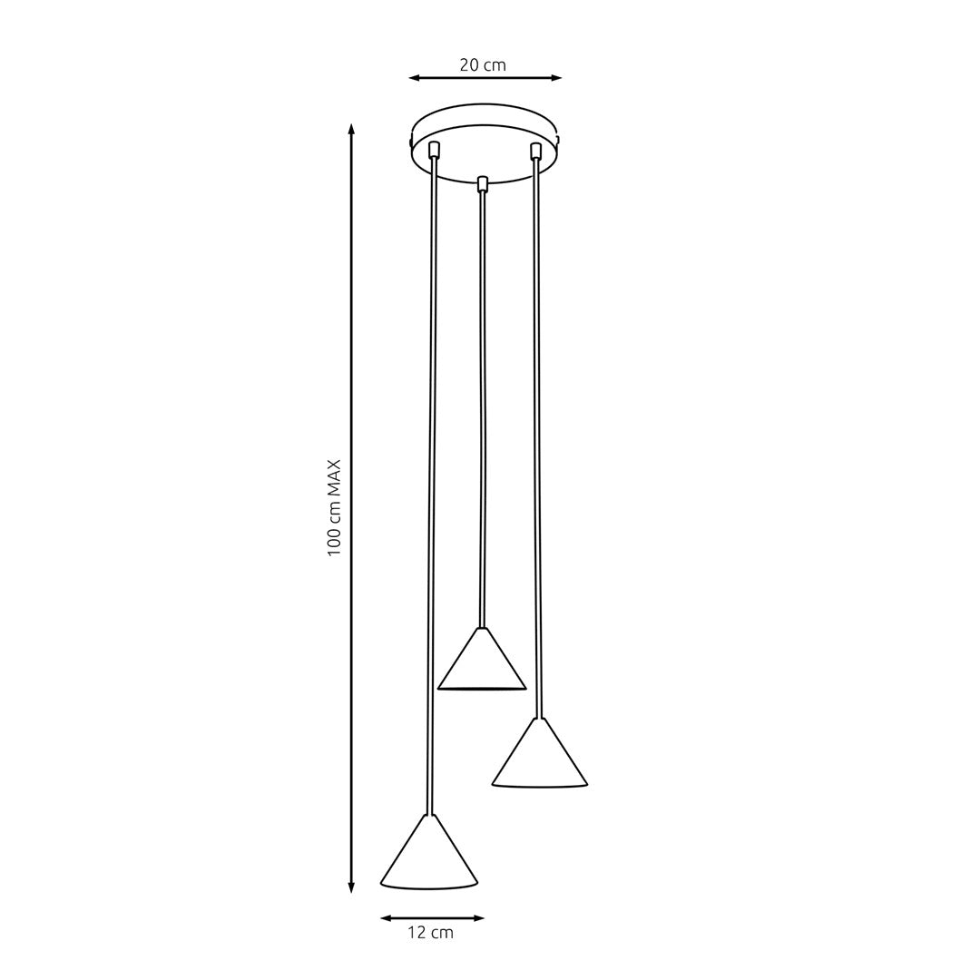 Elit 3 premium pendellampe sort