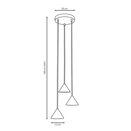 Elit 3 premium pendellampe sort