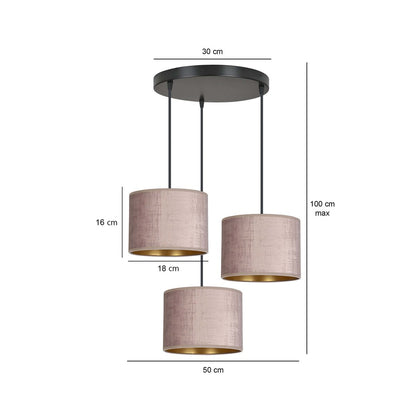 Hilde 3 premium pendellampe rosa