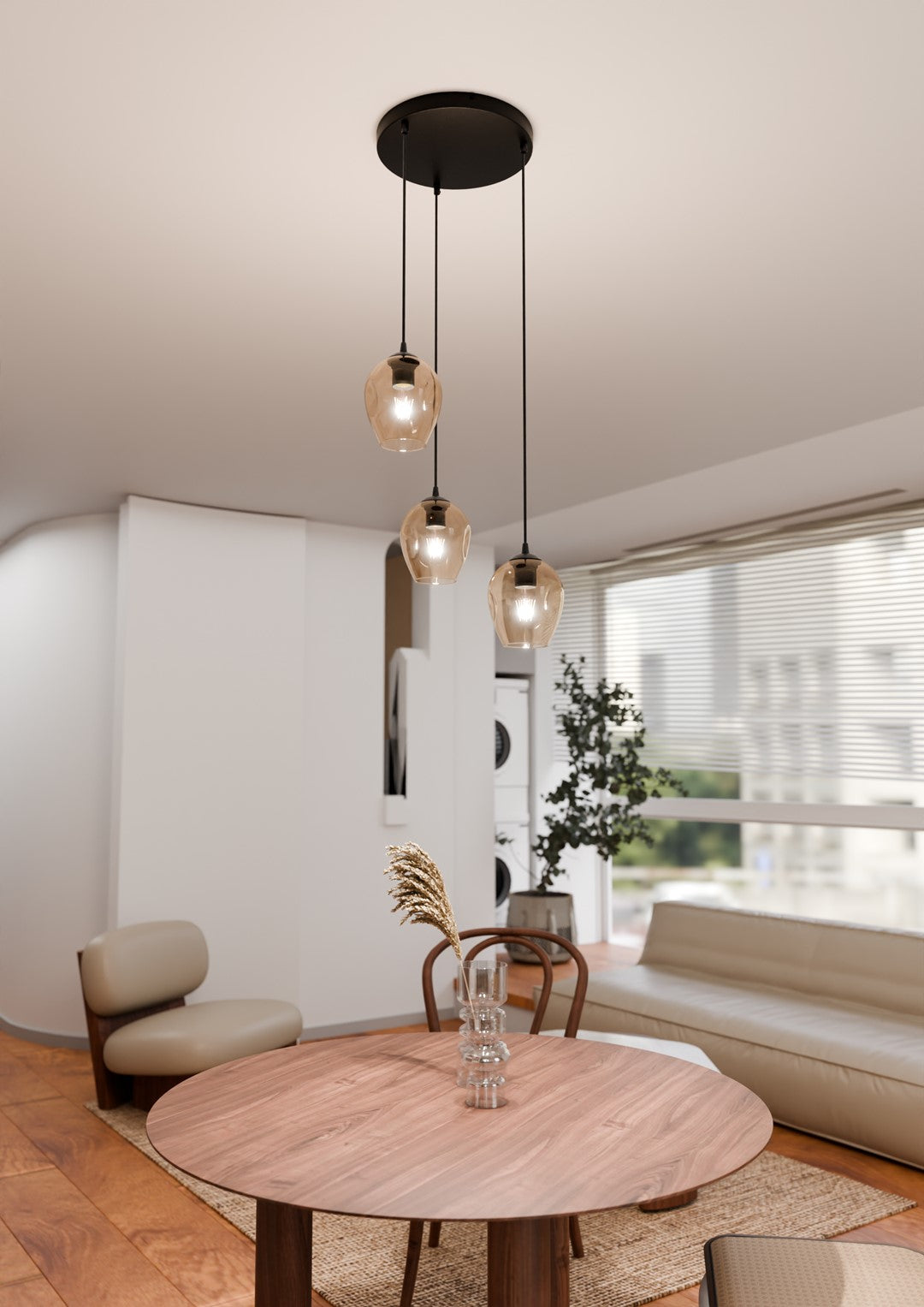 Istar 3 premium pendellampe sort/honningfarvet