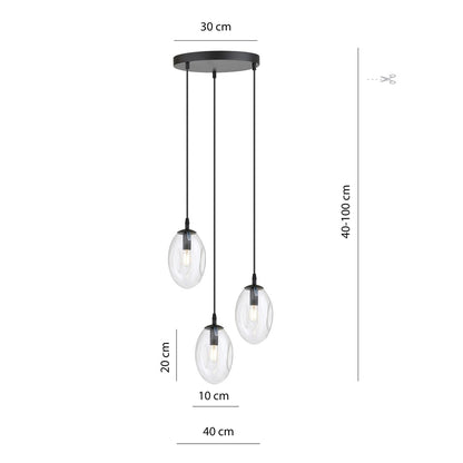 Astral 3 premium pendellampe transparent
