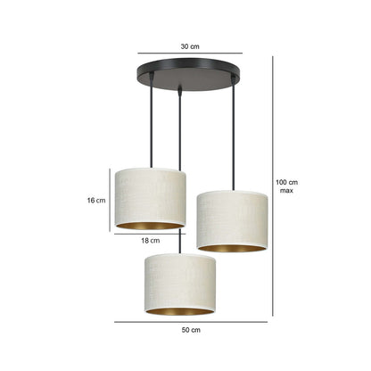 Hilde 3 premium pendellampe hvid