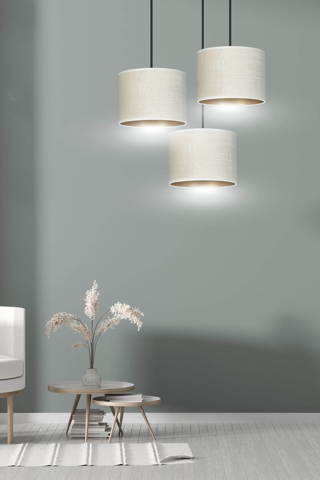 Hilde 3 premium pendellampe hvid