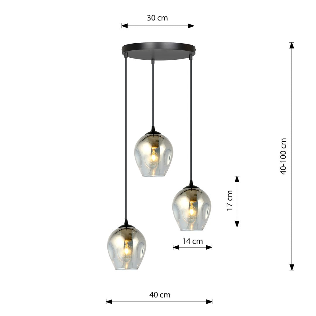 Istar 3 premium pendellampe sort/grafit