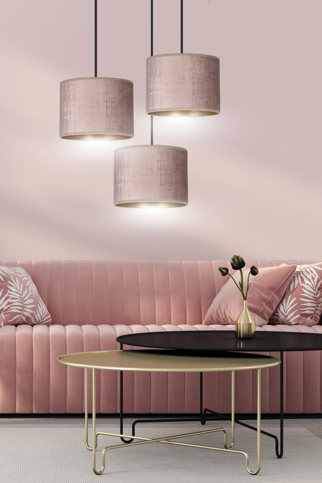 Hilde 3 premium pendellampe rosa