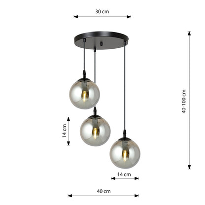 Cosmo 3 premium pendellampe grafit