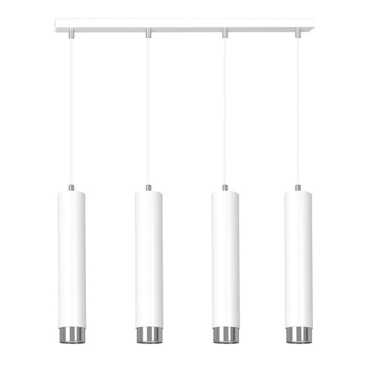 Kibo 4 pendellampe hvid/krom