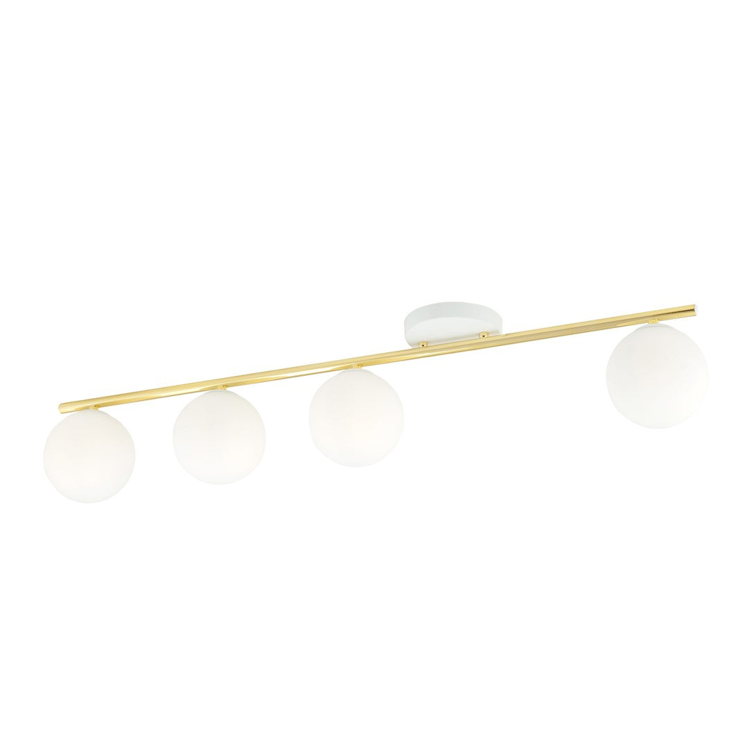 Monza 4 loftlampe hvid/opal