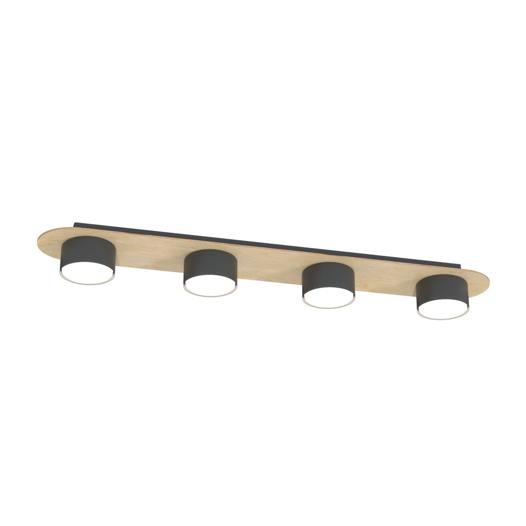 Diaz 4 loftlampe sort/træ