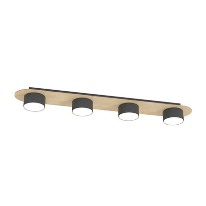 Diaz 4 loftlampe sort/træ