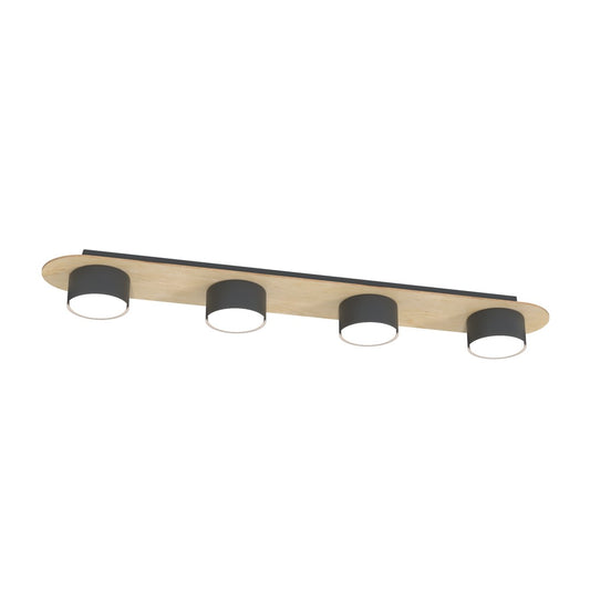 Diaz 4 loftlampe sort/træ