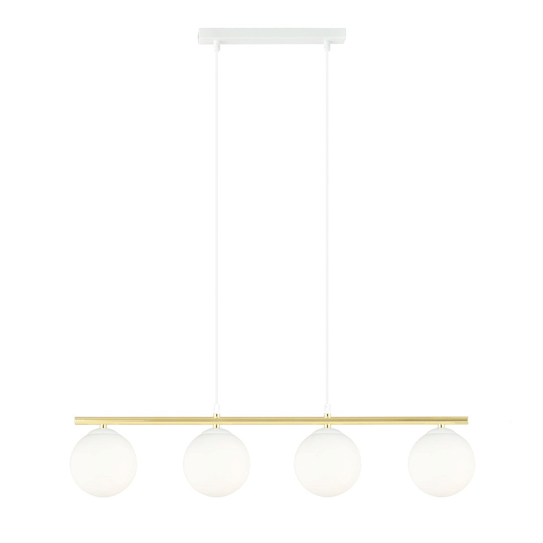 Allora 4 pendellampe hvid/opal