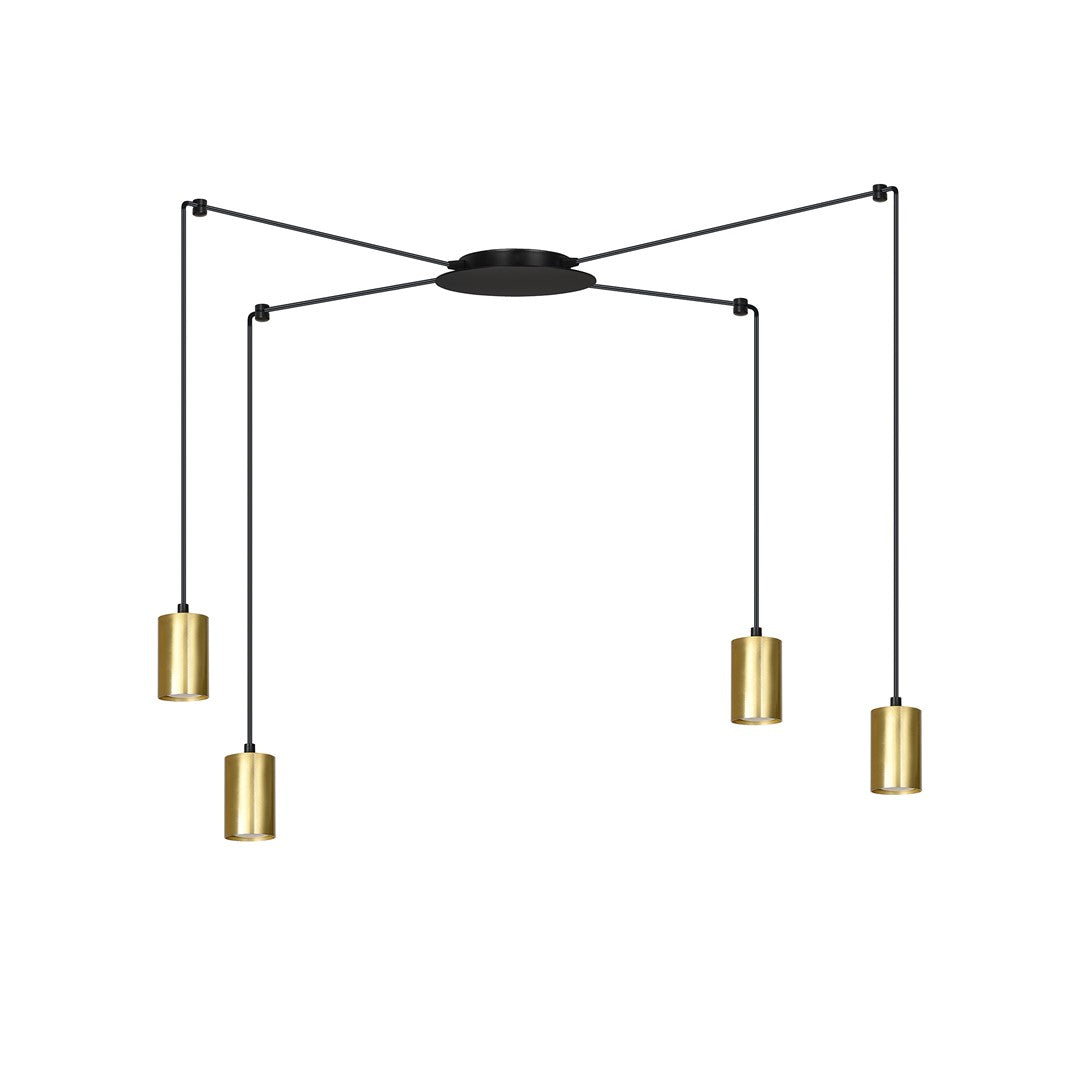 Traker 4 pendellampe sort/guld