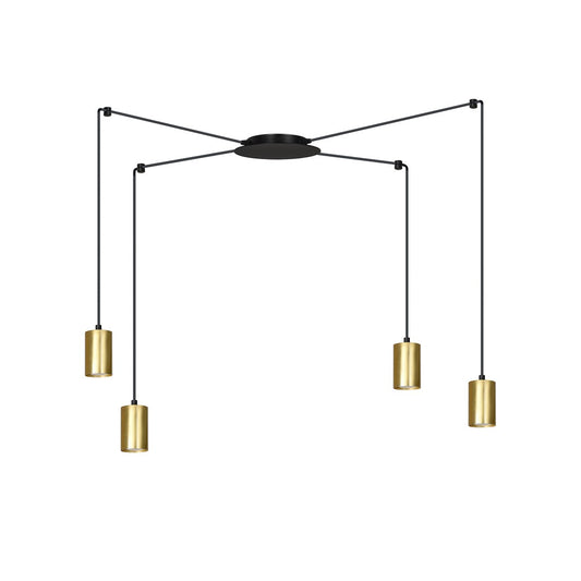 Traker 4 pendellampe sort/guld