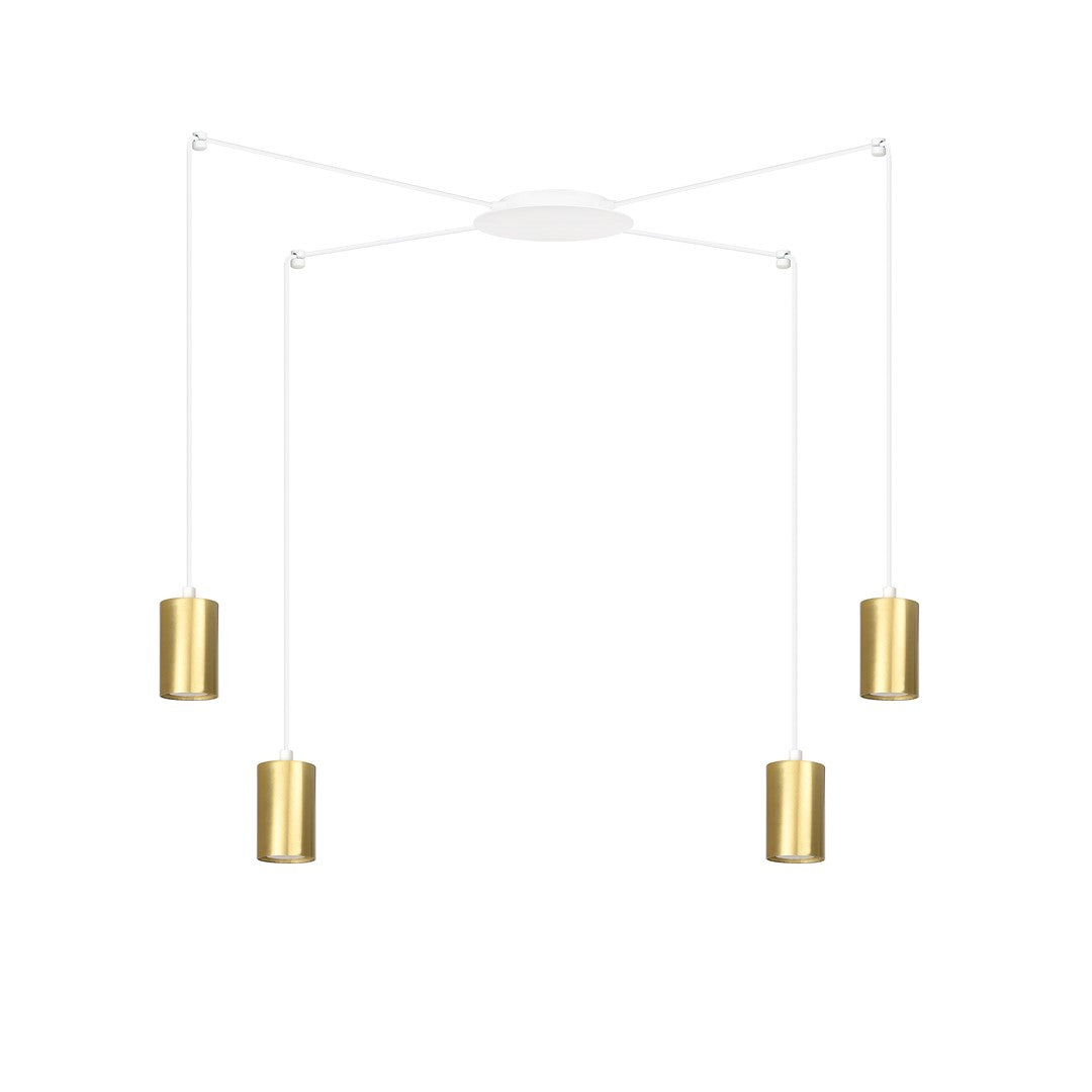 Traker 4 pendellampe hvid/guld