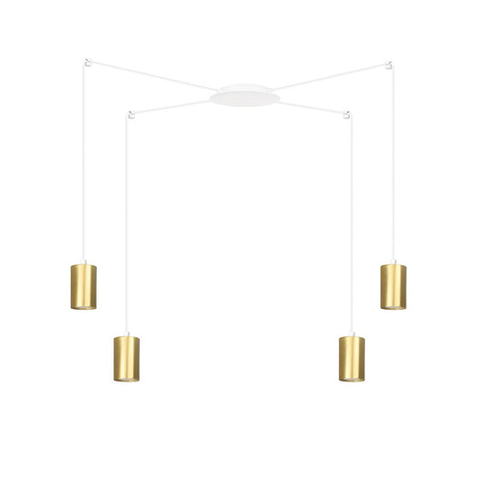 Traker 4 pendellampe hvid/guld