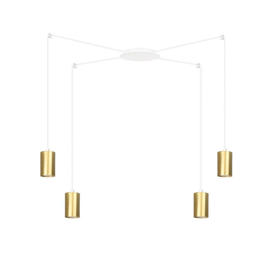 Traker 4 pendellampe hvid/guld