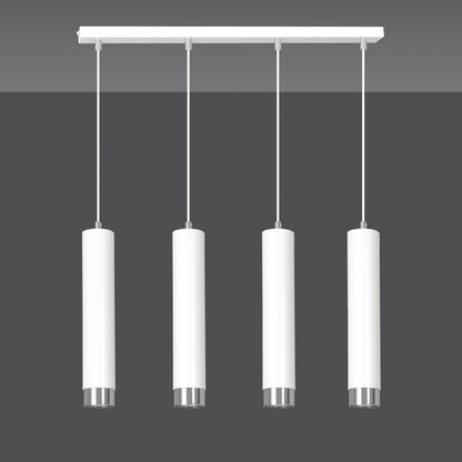 Kibo 4 pendellampe hvid/krom