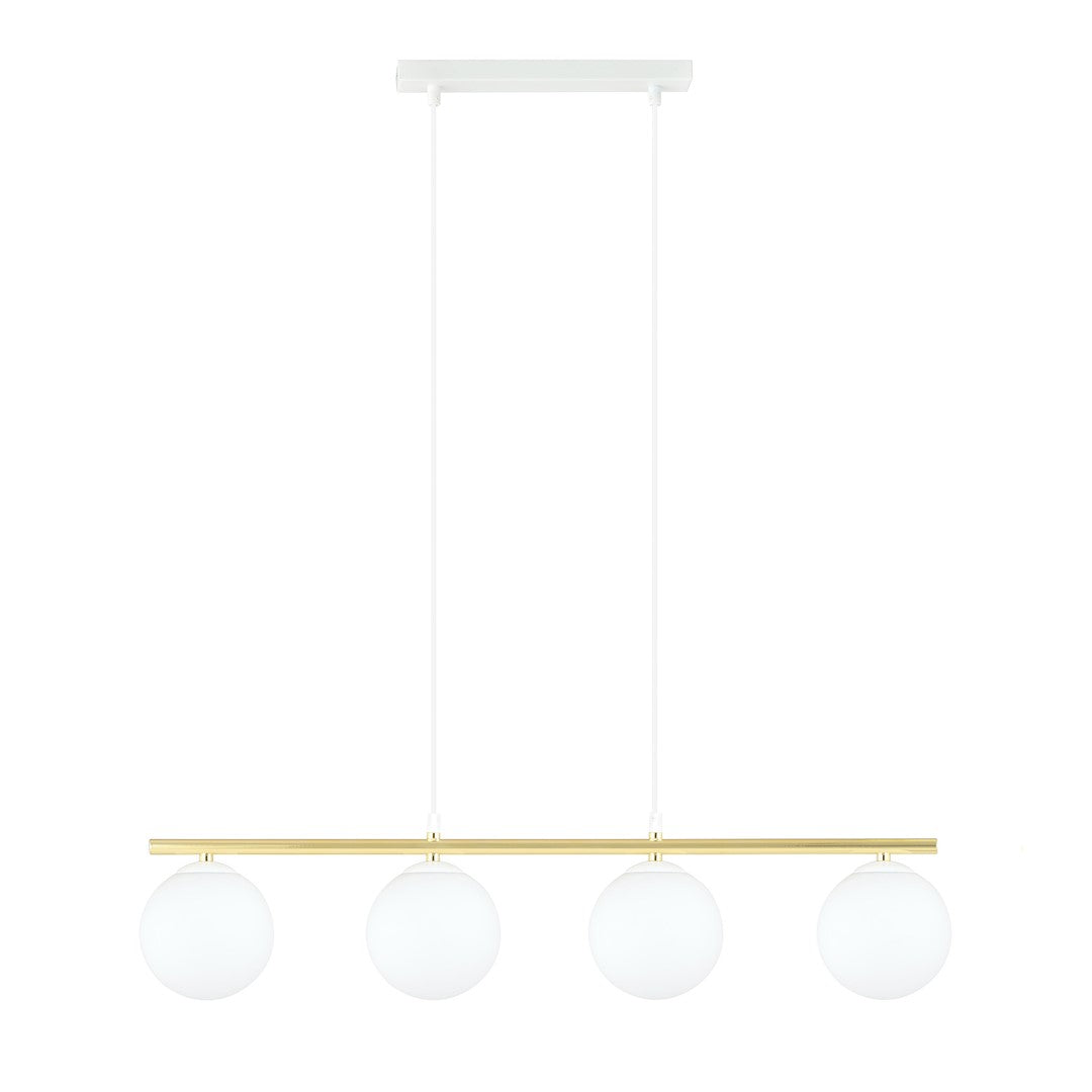 Allora 4 pendellampe hvid/opal