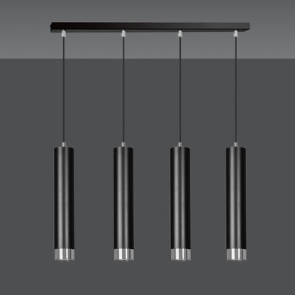 Kibo 4 pendellampe sort/krom