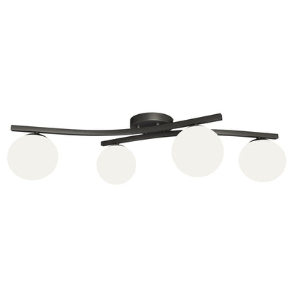 Opus 4 loftlampe sort/opal