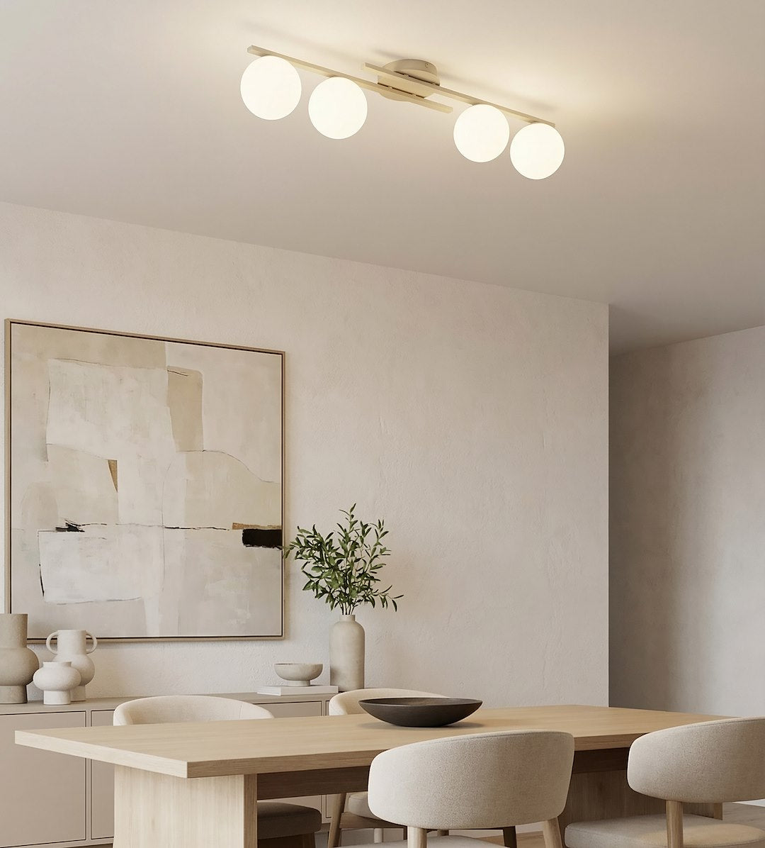 Kairo 4 loftlampe mokka/opal