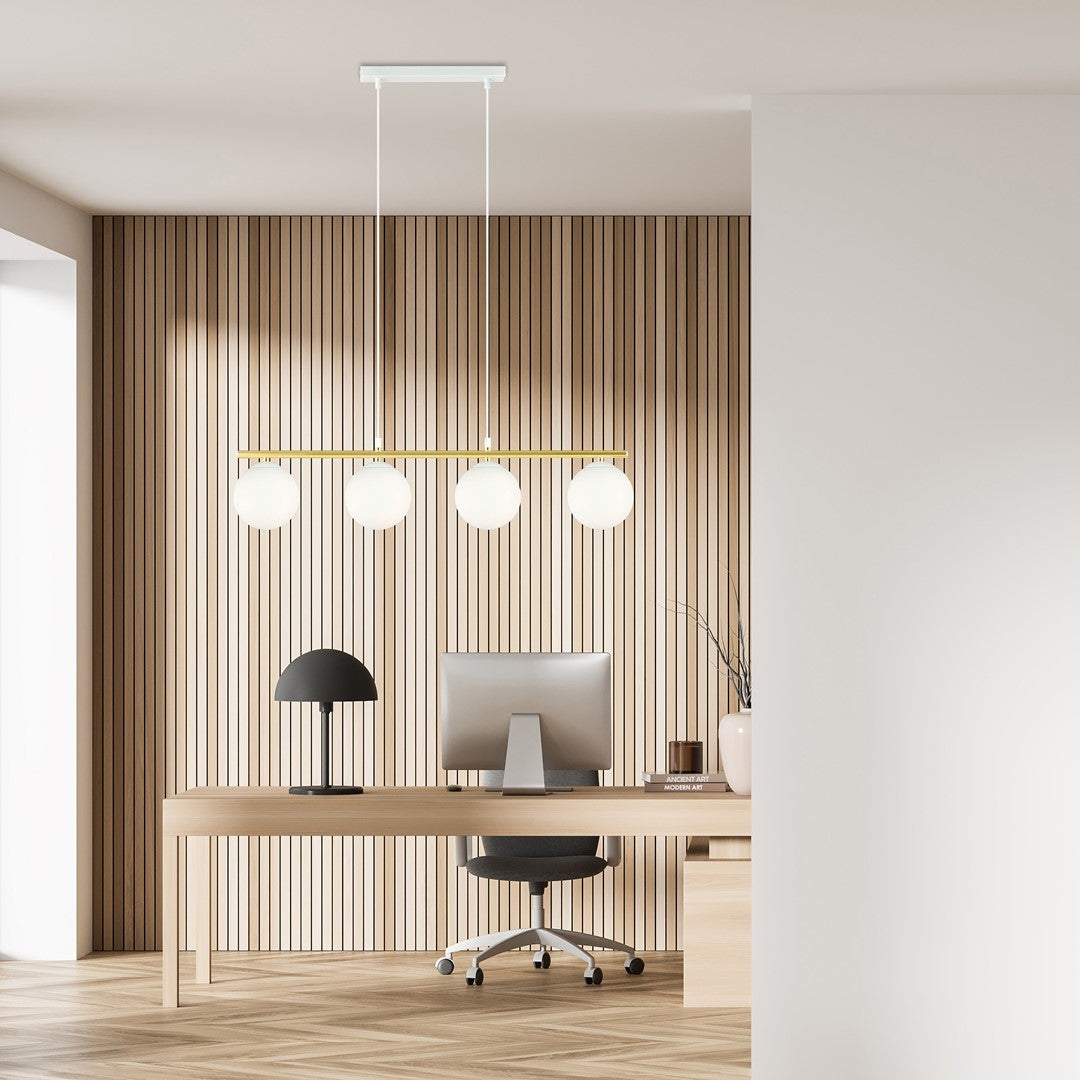 Allora 4 pendellampe hvid/opal