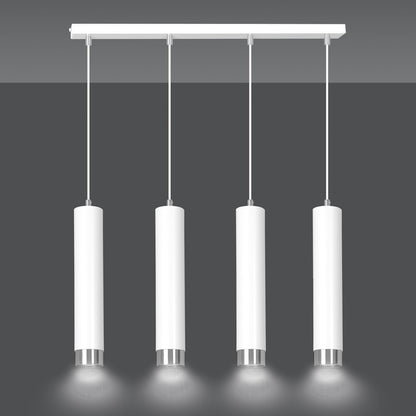 Kibo 4 pendellampe hvid/krom