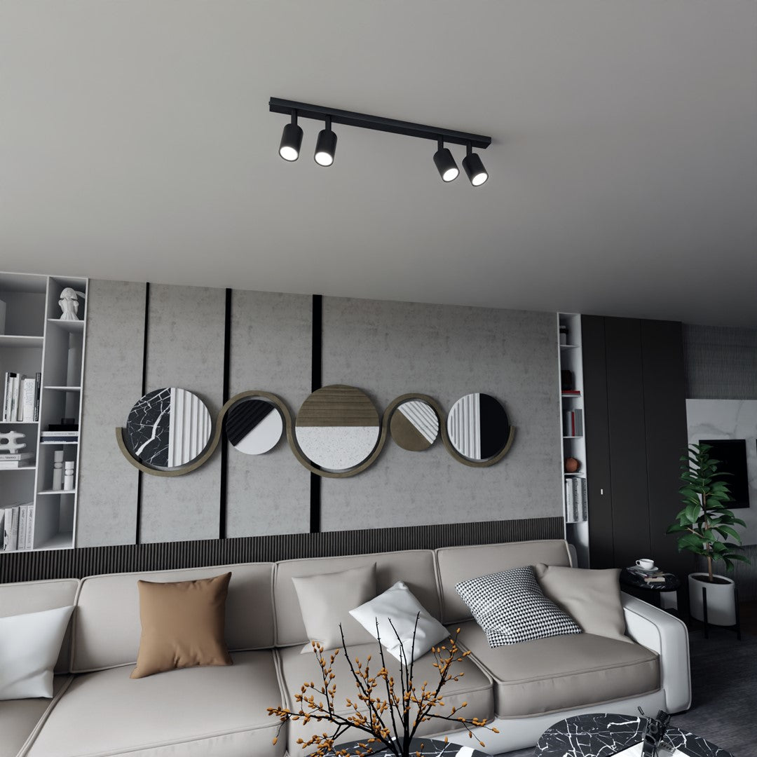Flash 4 loftlampe sort