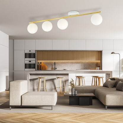 Monza 4 loftlampe hvid/opal