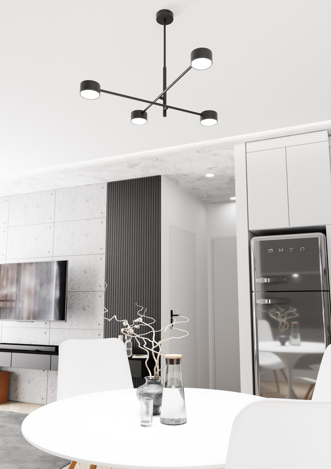 Natsu 4 loftlampe sort