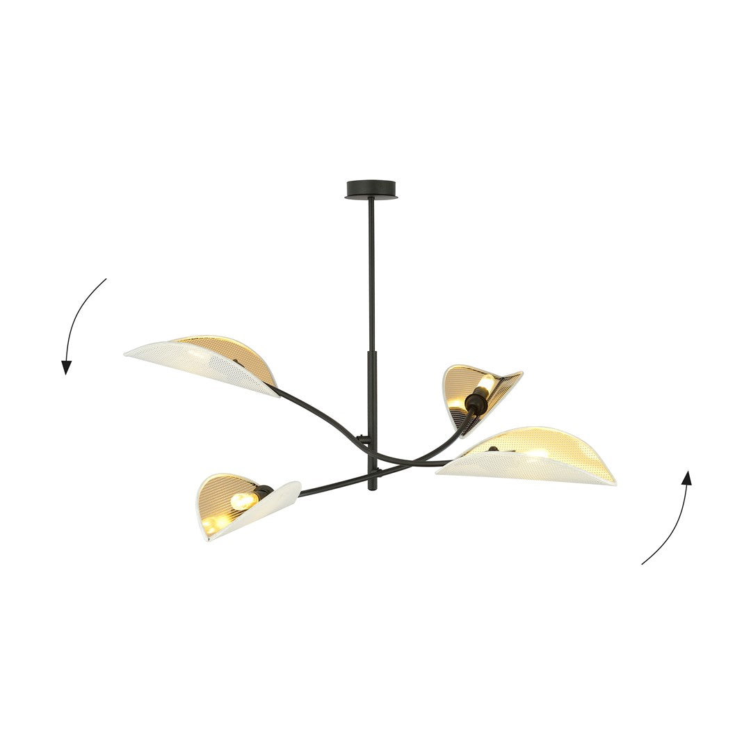 LOTUS 4 HVID/GULD