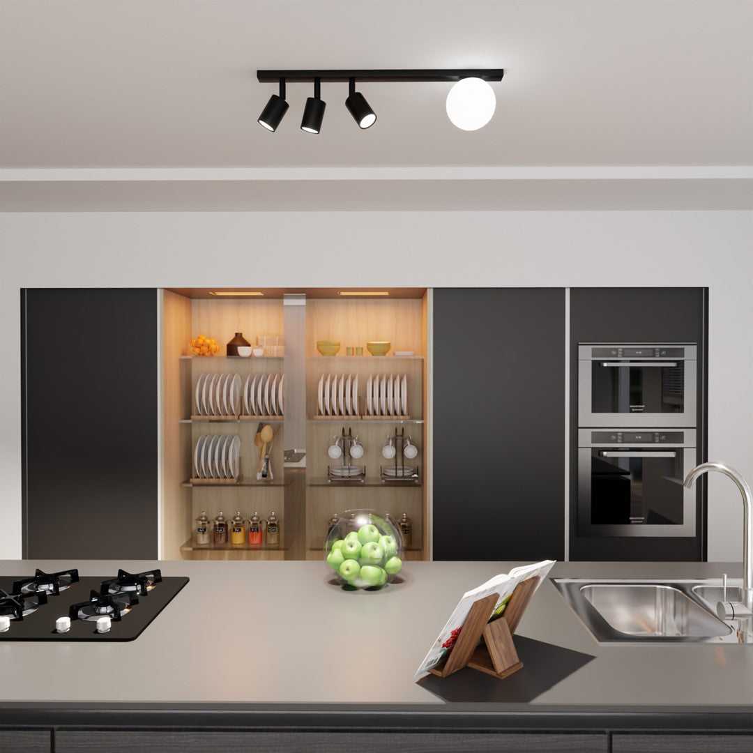Baster 4 loftlampe sort