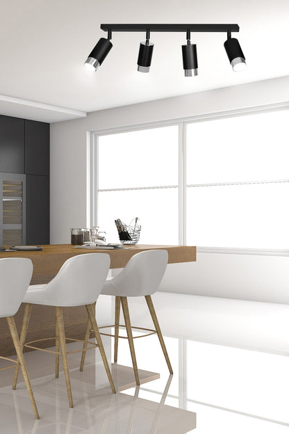 Hiro 4 loftspot sort/krom