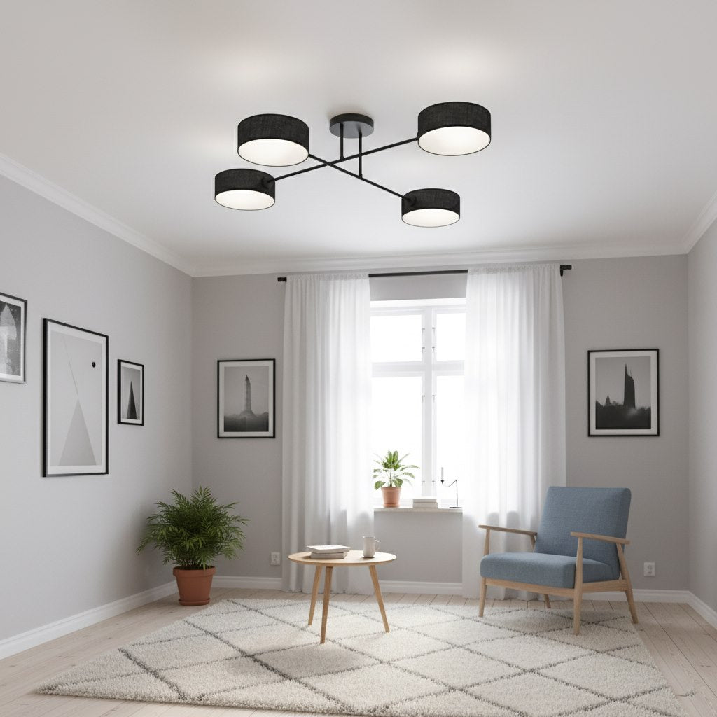 Maga 4 loftlampe sort
